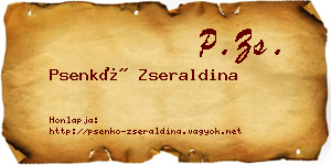 Psenkó Zseraldina névjegykártya