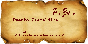 Psenkó Zseraldina névjegykártya